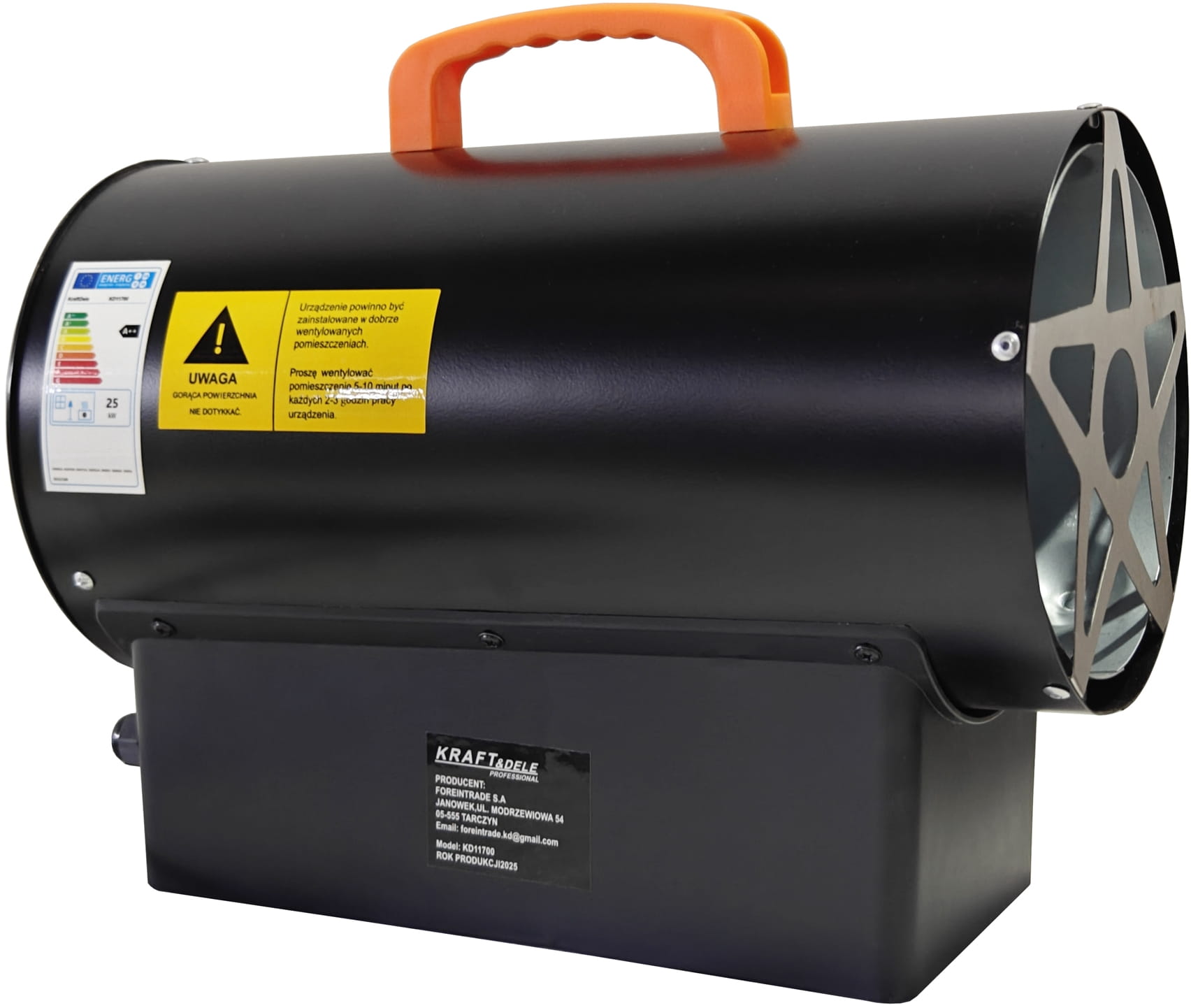 Tun de Caldura Gaz 25kW 230V 320m³/h 0.3bar, Kraft&Dele KD11700 - imaginea 5