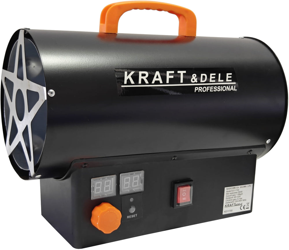 Tun de Caldura Gaz 25kW 230V 320m³/h 0.3bar, Kraft&Dele KD11700