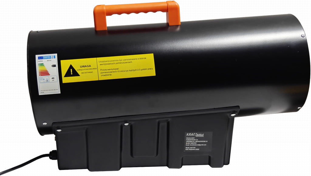 Tun de Caldura pe Gaz 40kw ,display Temperatura Programabil, cu Reductor si Roti Inclus, Kraft&Dele KD11701