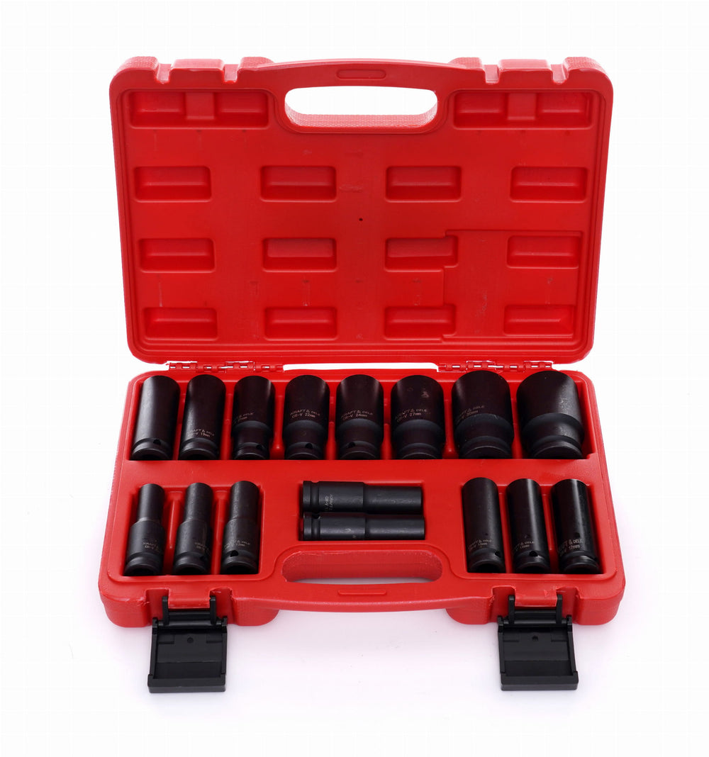 Set Nasade Hexagonale Impact 16 Buc 1/2" 10-32mm, Kraft&Dele KD10531