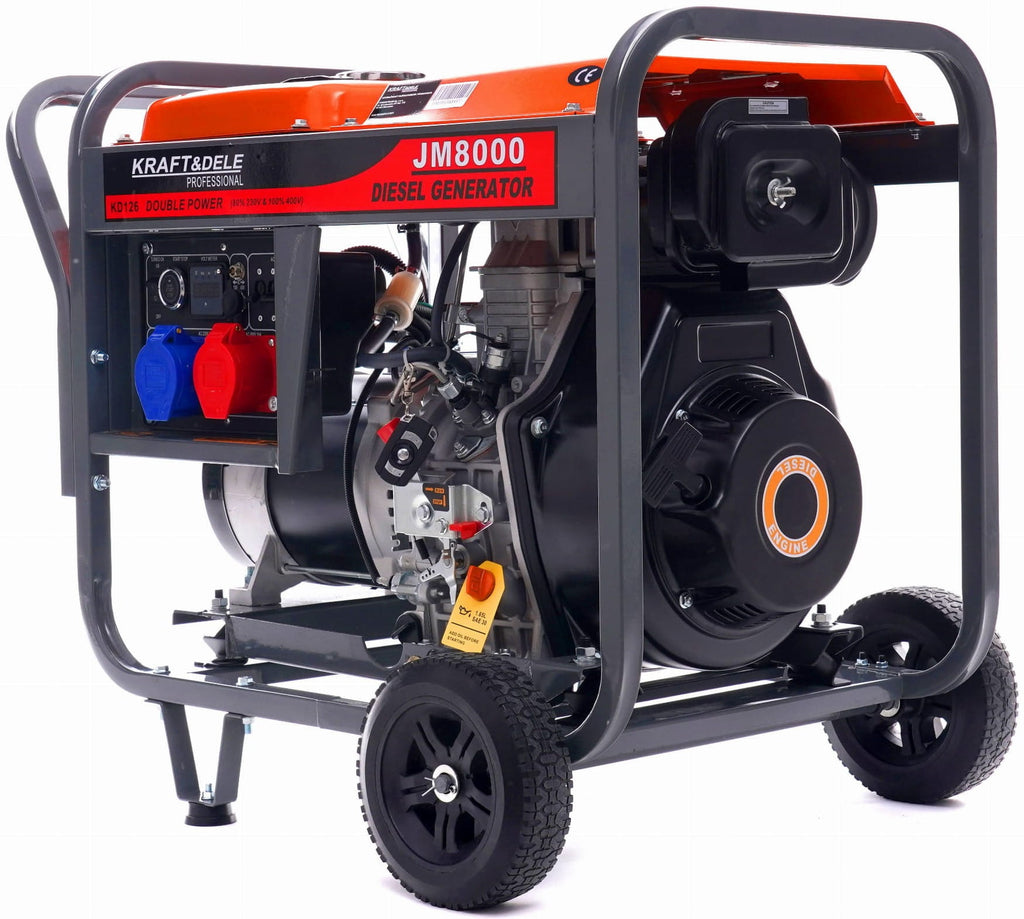 Generator de Curent Diesel 8 kw 80% 230/380V, Kraft&Dele KD126