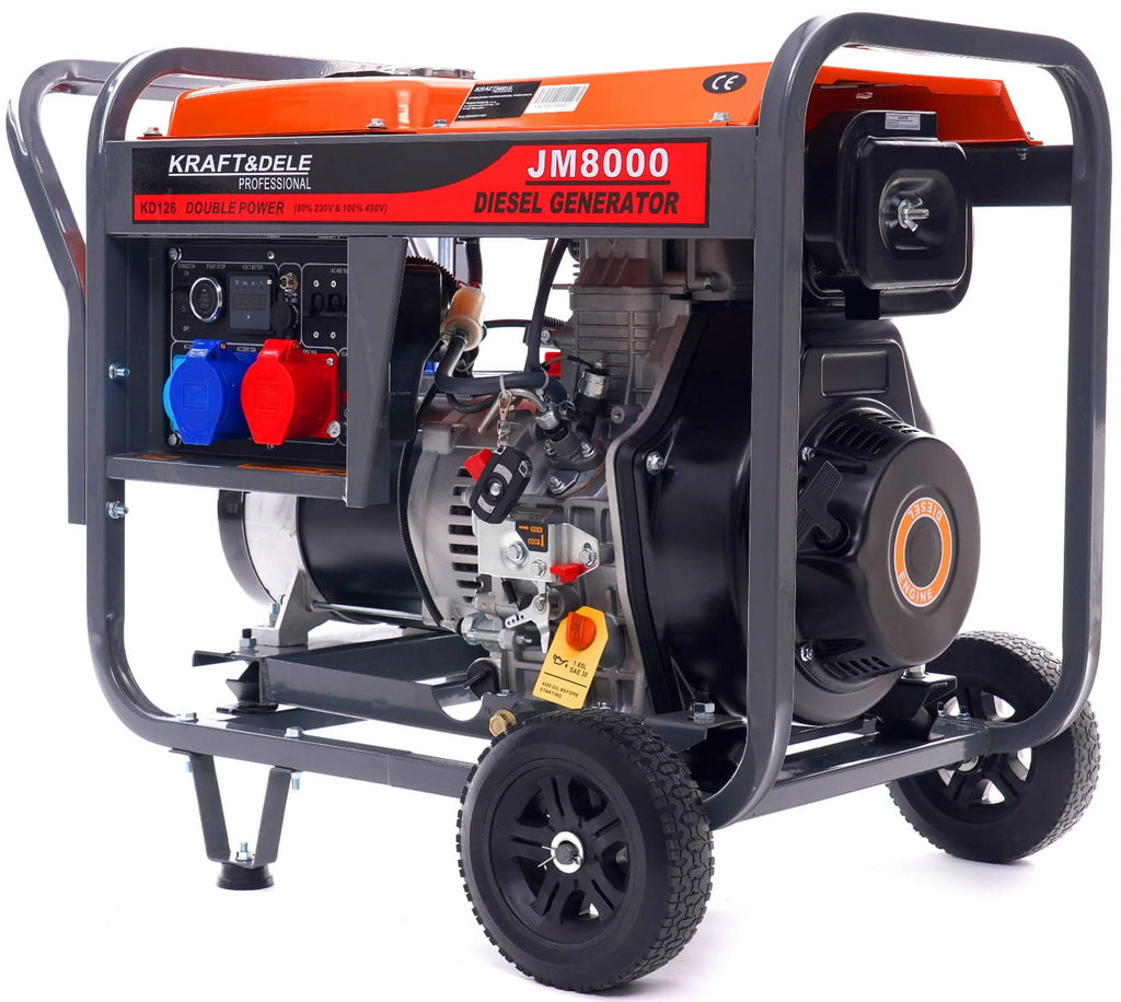 Generator de Curent Diesel 8 kw 80% 230/380V, Kraft&Dele KD126