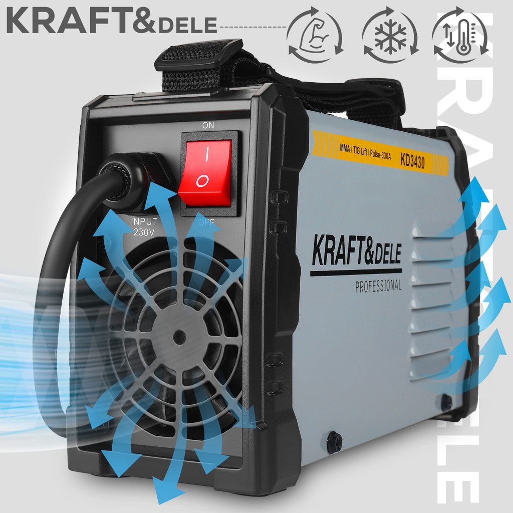 Aparat Sudura Invertor MMA TIG Lift Pulse 330A, Kraft&Dele KD3430