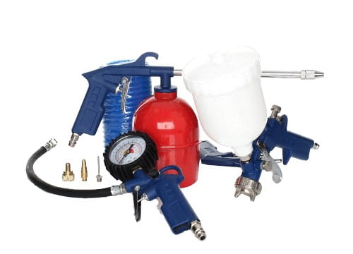 Set Pneumatic 8 Piese cu Pistol Vopsea si Spalare, Kraft&Dele KD413