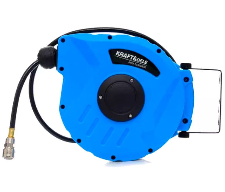 Furtun Pneumatic cu Tambur cu Conector Rapid: 1/4" Presiune: 8 Bar/24 Bar 10m, Kraft&Dele KD1460