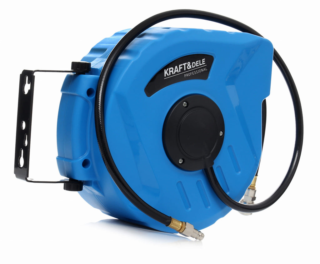 Furtun Pneumatic cu Tambur cu Conector Rapid: 1/4" Presiune: 8 Bar/24 Bar 10m, Kraft&Dele KD1460