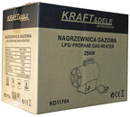 Tun de Caldura pe Gaz 20kw, Kraft&Dele KD11704