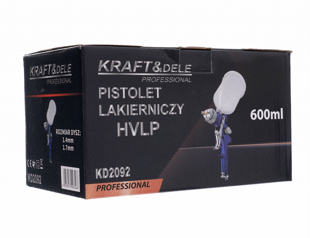 Pistol de Vopsit HVLP cu Rezervor 750 ml, Kraft&Dele KD2092
