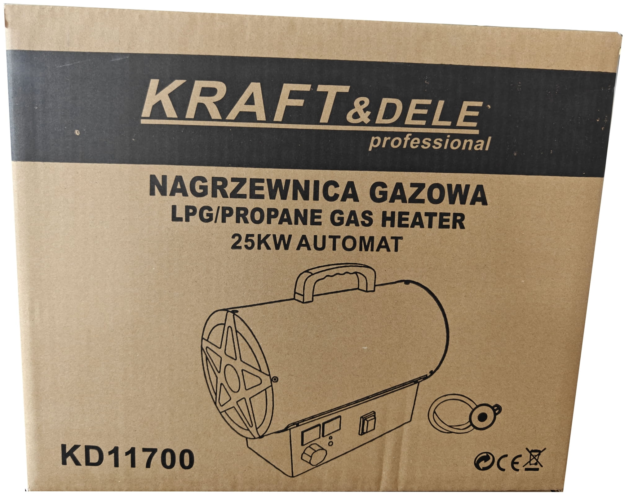 Tun de Caldura Gaz 25kW 230V 320m³/h 0.3bar, Kraft&Dele KD11700 - imaginea 13