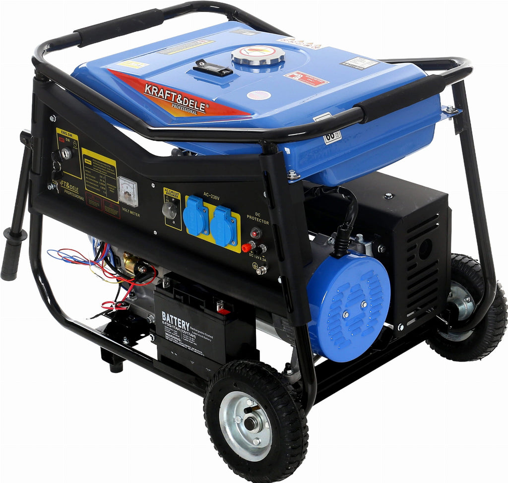 Generator Curent Electric Monofazat 5000W cu Pornire Electrica Motor Benzina, Kraft&Dele KD145