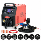 Aparat de Sudura Invertor TECNO MIG 254/2 PULSE LCD MIG/MAG TIG MMA Dublu Puls 250A 230/400V, Ideal TMIG254PLCD