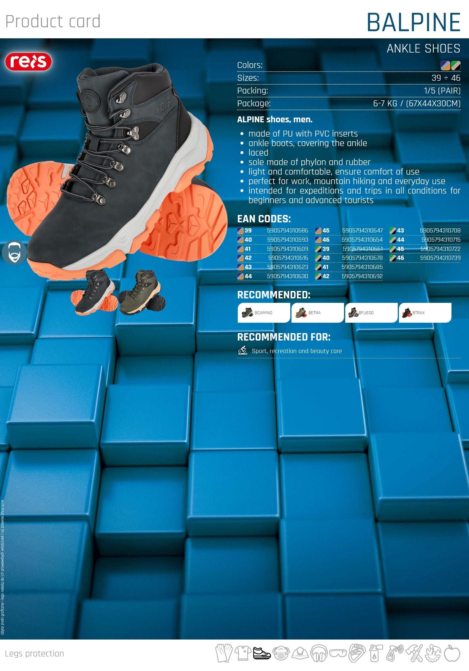 Pantofi glezna Reis BALPINE - imaginea 2
