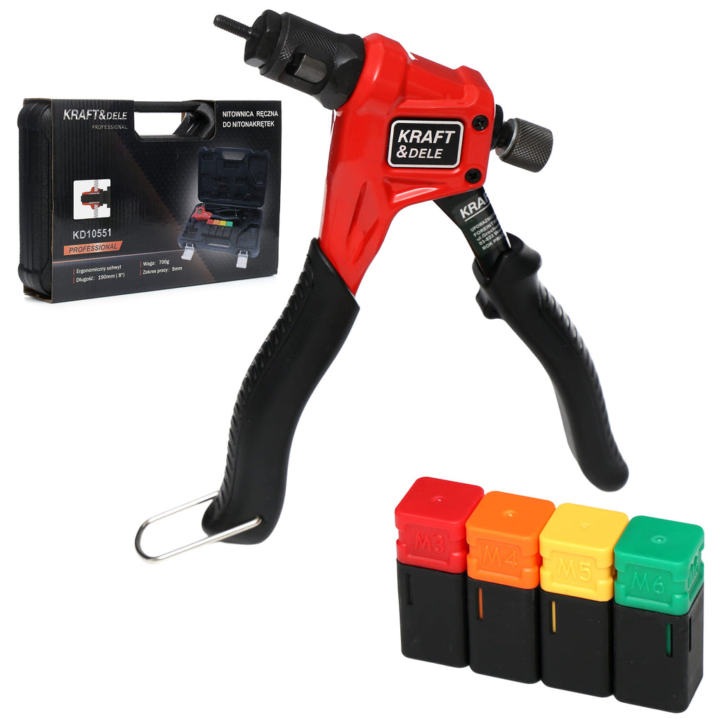 Nitator Manual 700g 190mm Taiere 5mm M3-M6, Kraft&Dele KD10551