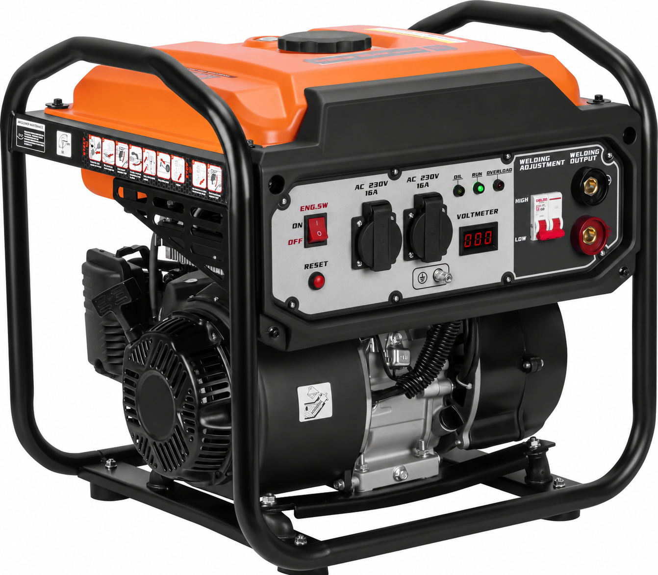 Generator Curent Invertor cu Aparat de Sudură pe Benzină 5,8/6,2kW 230V 250A