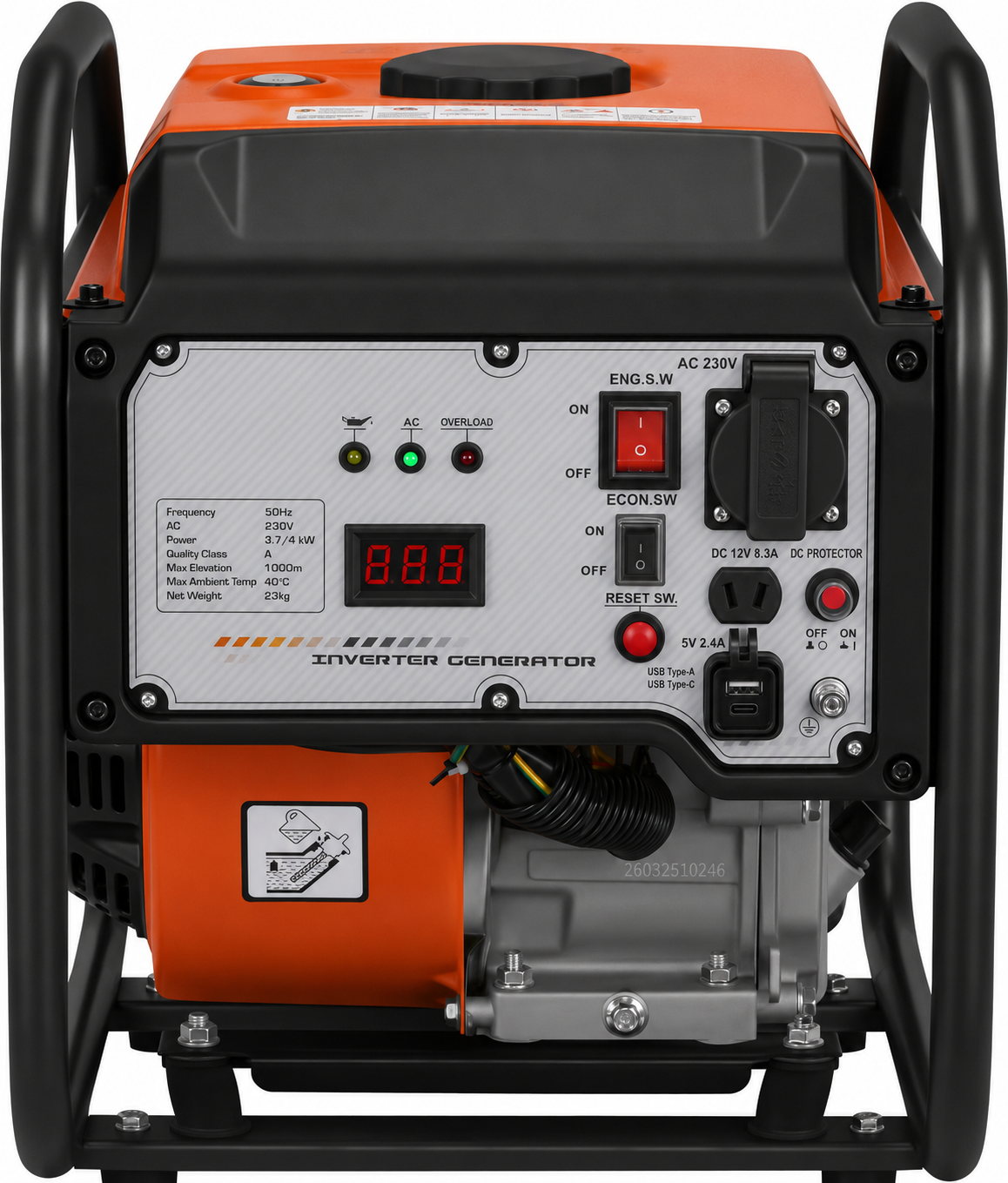Generator Curent Invertor Benzina 4kW/5CP 110/120/230V