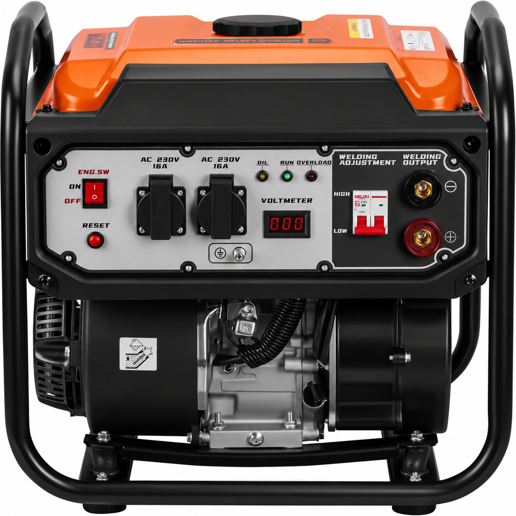 Generator Curent Invertor cu Aparat de Sudură pe Benzină 5,8/6,2kW 230V 250A