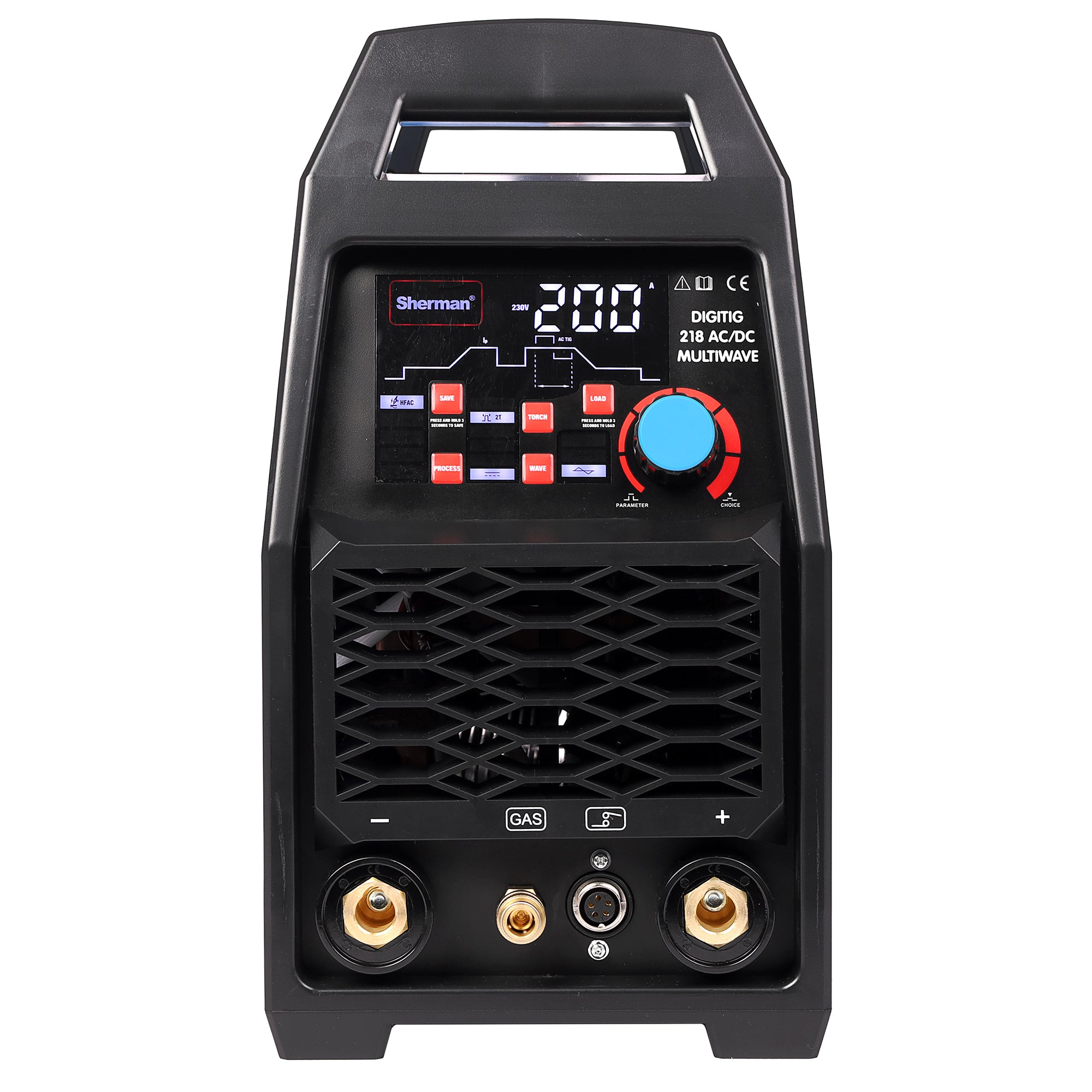 Aparat Sudura Invertor TIG DIGITIG 218 ACDC MULTIWAVE 200A 230V IGBT, SHERMAN 7813079