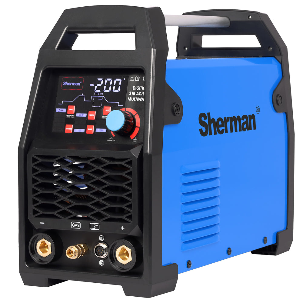 Aparat Sudura Invertor TIG DIGITIG 218 ACDC MULTIWAVE 200A 230V IGBT, SHERMAN 7813079