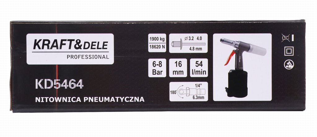 Pistol Pneumatic de Nituit 16 Mm, 54 l / Min, Kraft&Dele KD5464