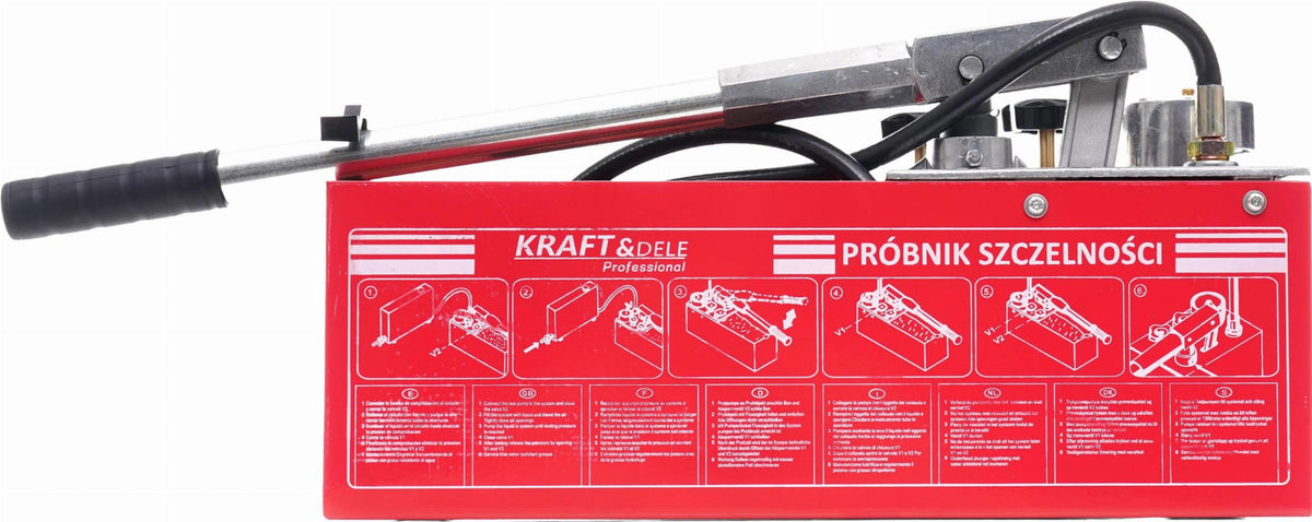 Pump de Control pentru Teste de Presiune 0-50 kg 45 ml Rezervor 12 l, Kraft&Dele KD10478