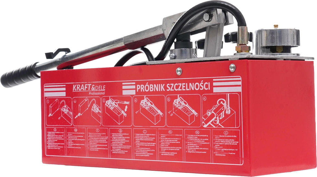 Pump de Control pentru Teste de Presiune 0-50 kg 45 ml Rezervor 12 l, Kraft&Dele KD10478