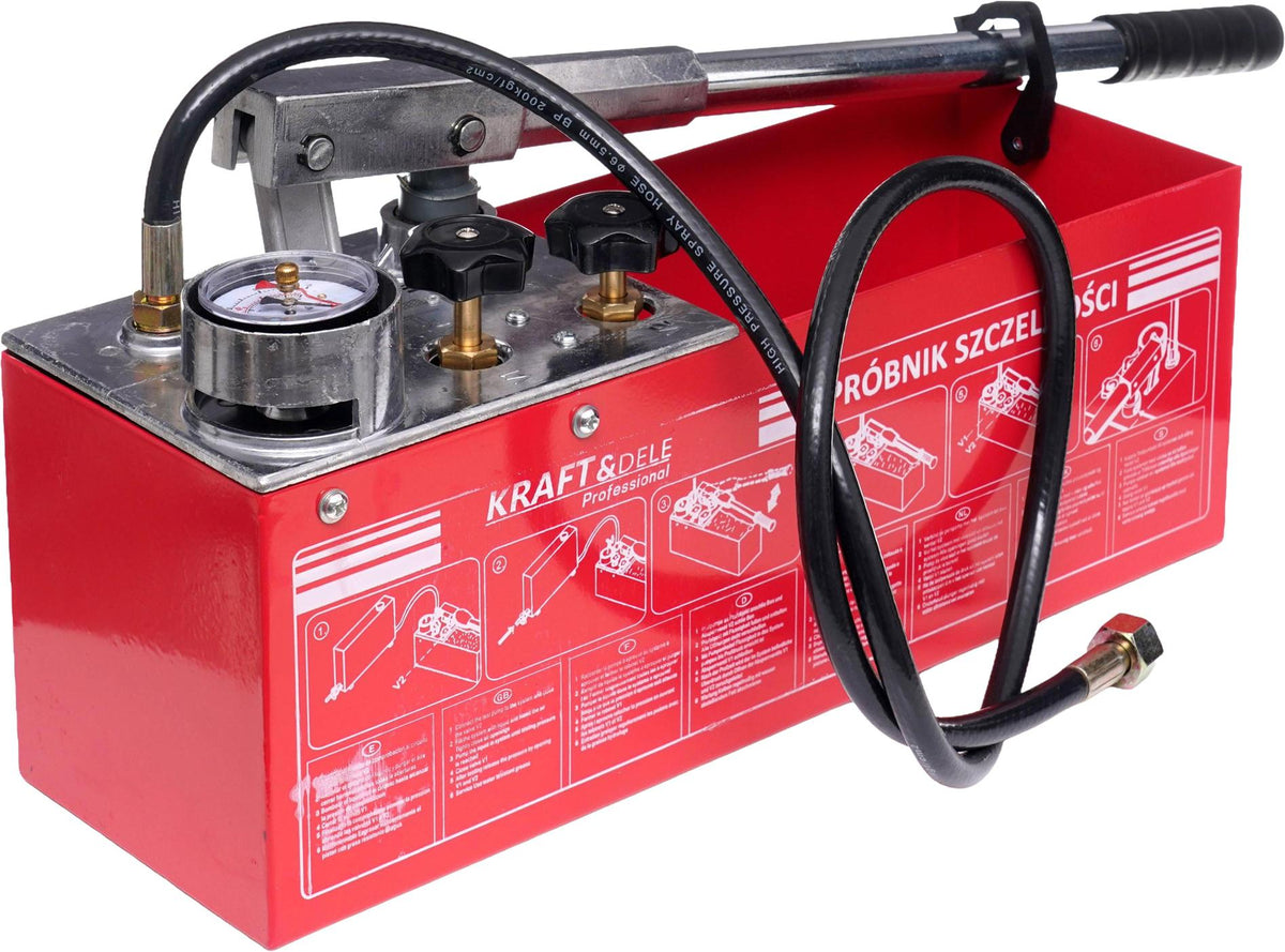 Pompa Test Presiune 50 bar 12 L 45 ml/saritura 8 kg, Kraft&Dele KD10478