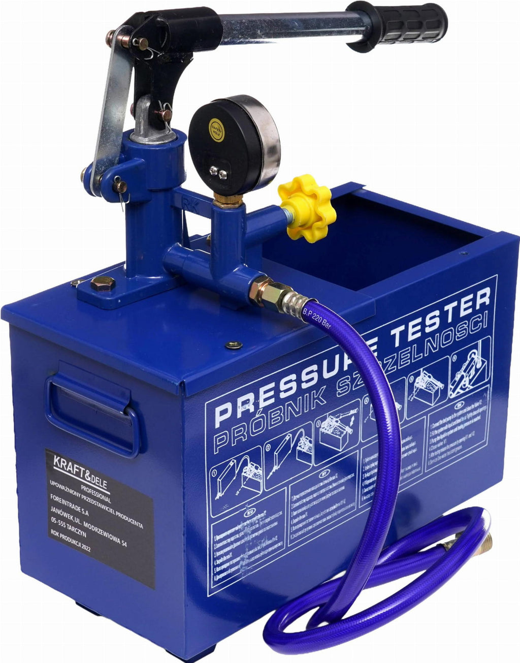 Pompa de Control pentru Incercari de Presiune 0-40kg / 30ml / 12L, Kraft&Dele KD10479