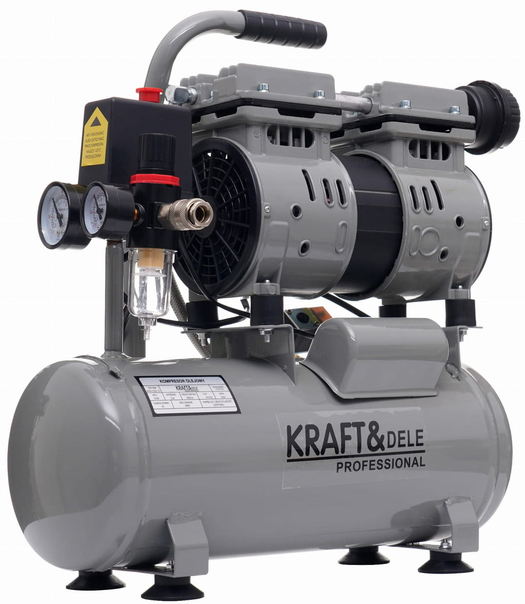 Compresor Aer Silentios fara Ulei 550W 9L 8bar 155L/min, Kraft&Dele KD1384