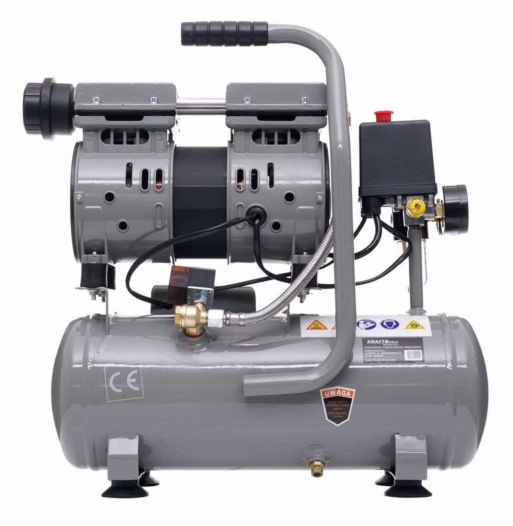Compresor fara Ulei Silentios , 9L / 550W X 1 , 155l/m, Kraft&Dele KD1384