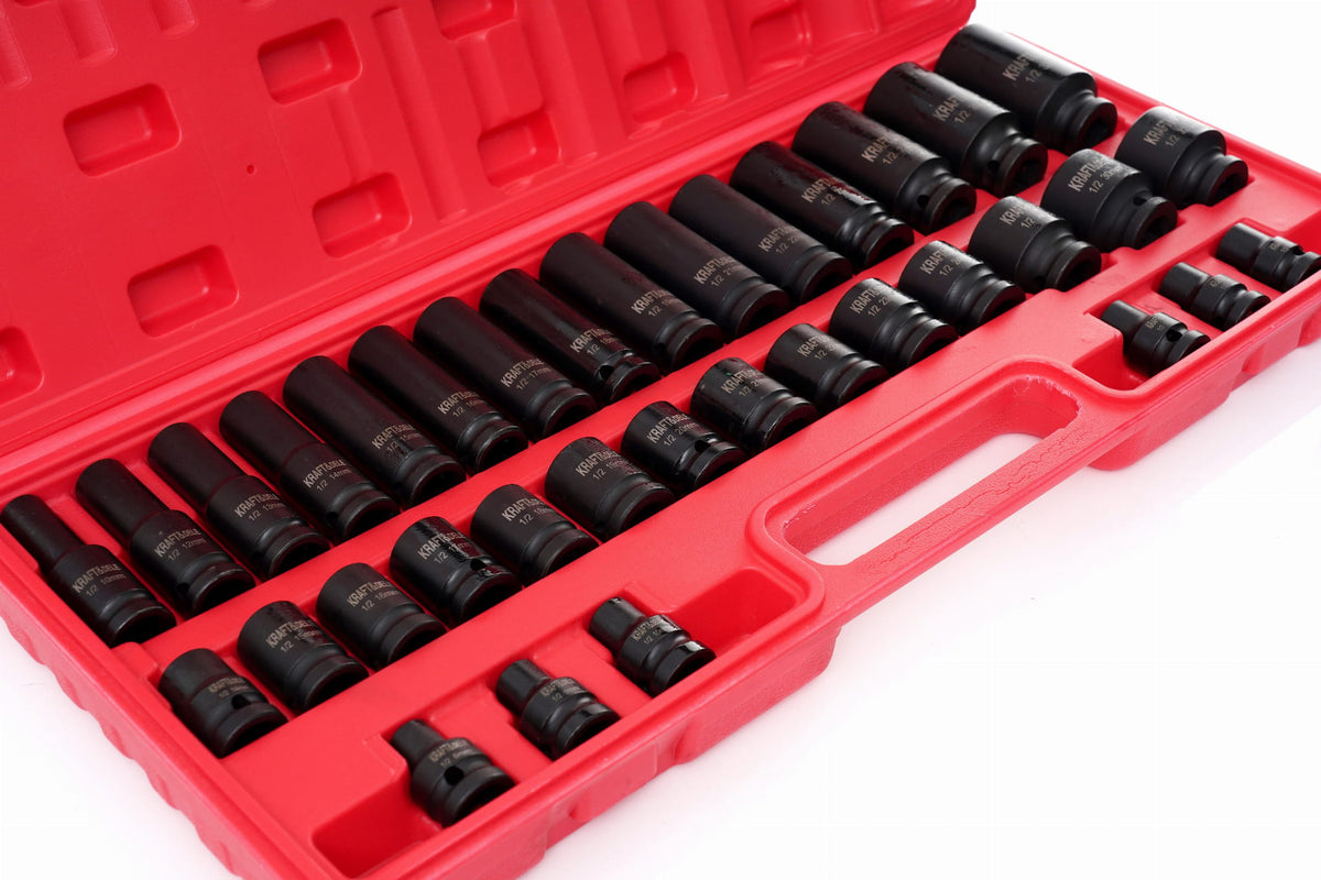Trusa Tubulare de Impact 1/2" , 35 Buc, Kraft&Dele KD11757
