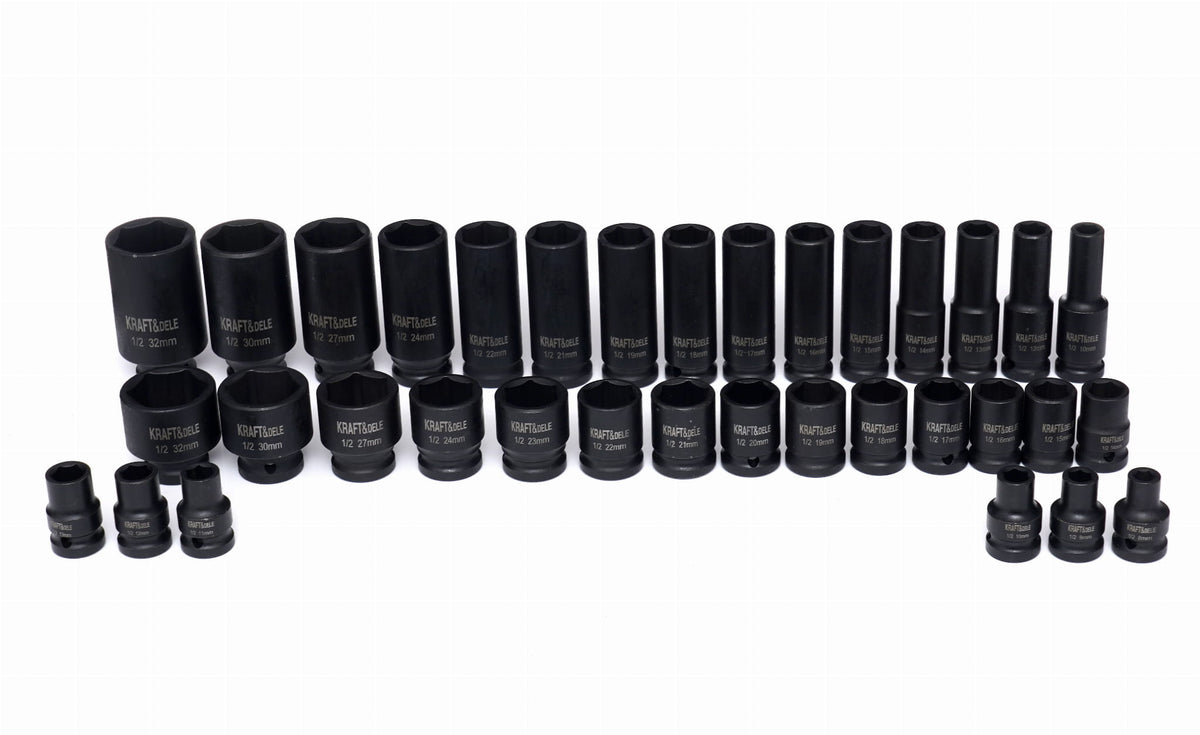Trusa Tubulare de Impact 1/2" , 35 Buc, Kraft&Dele KD11757