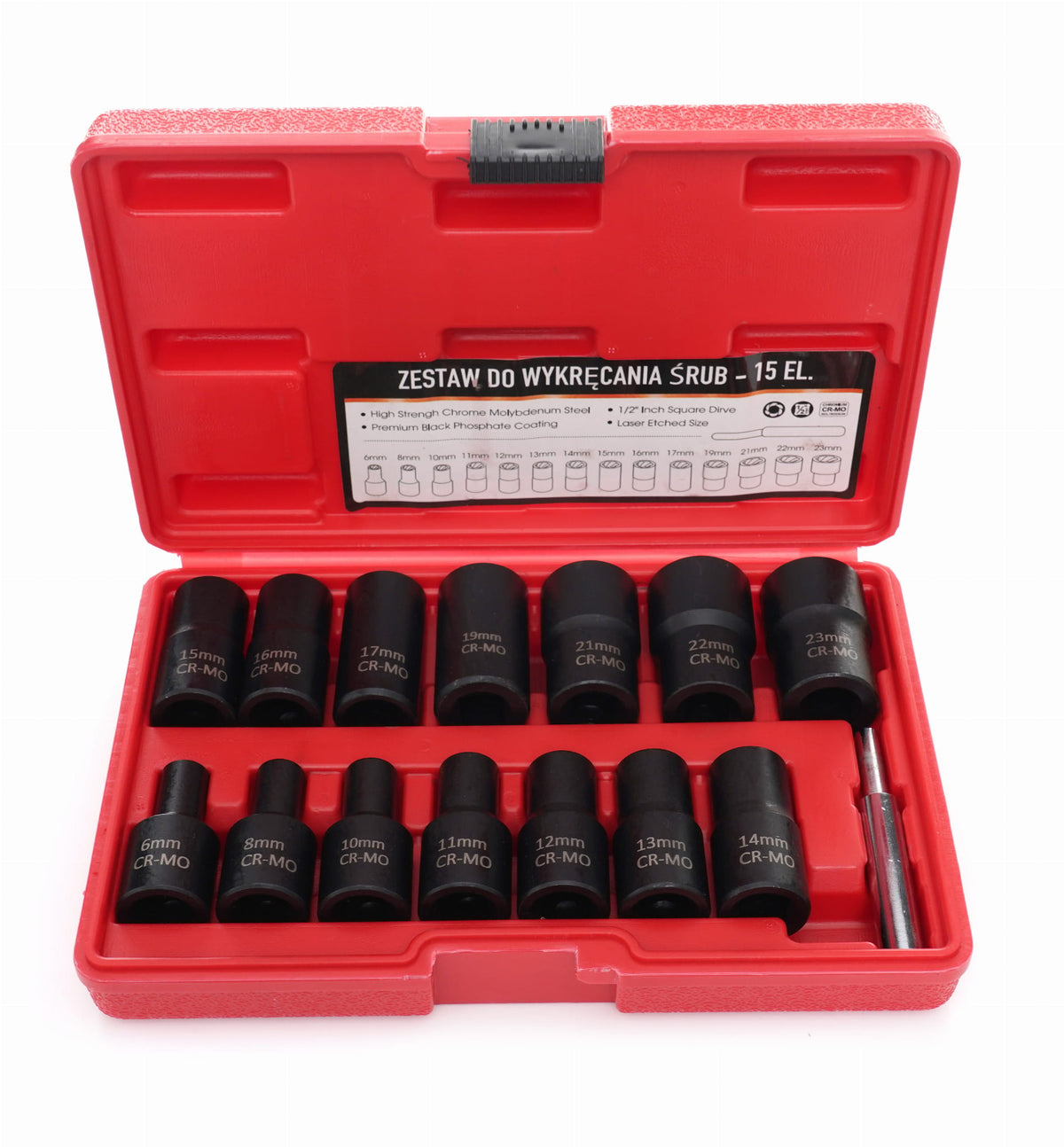 Set 16 Piese Tubulare pentru Suruburi Deteriorate 6-23mm, Kraft&Dele KD11793
