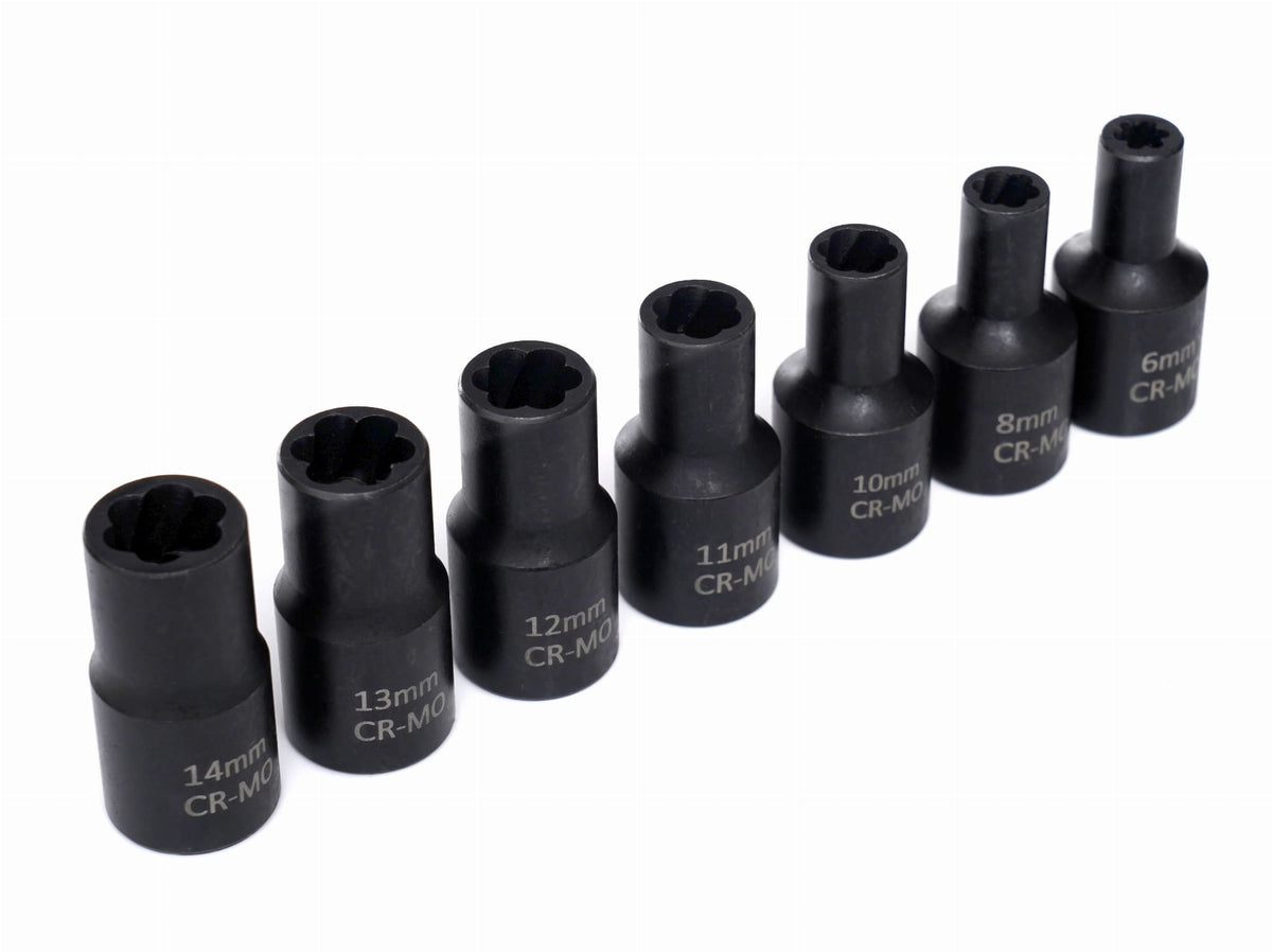 Set 16 Piese Tubulare pentru Suruburi Deteriorate 6-23mm, Kraft&Dele KD11793