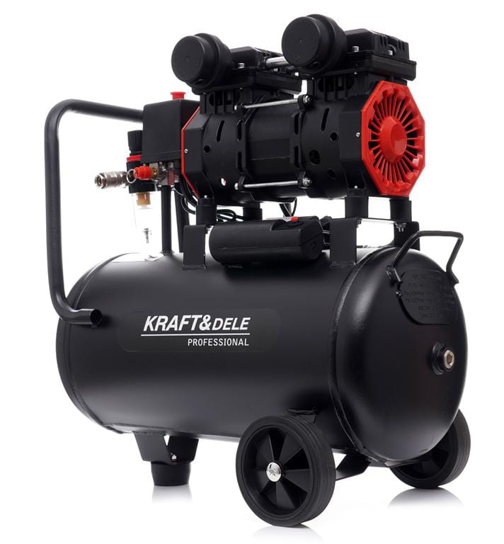 Compresor fara Ulei Silentios , 24L / 1390W X 1 , 220l/M, Kraft&Dele KD1385