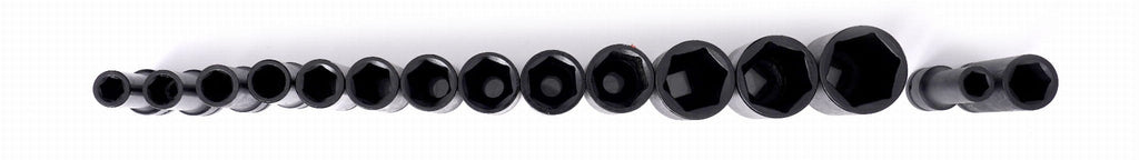 Set Nasturi de Impact / Tubulare de Impact 1/2" DR 15+1 Piese 10-32mm pentru Cheie Pneumatica, Kraft&Dele KD11755