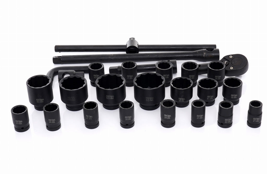 Trusa Tubulare Impact 26 Piese, 3/4 , 12 Puncte, Kraft&Dele KD11759