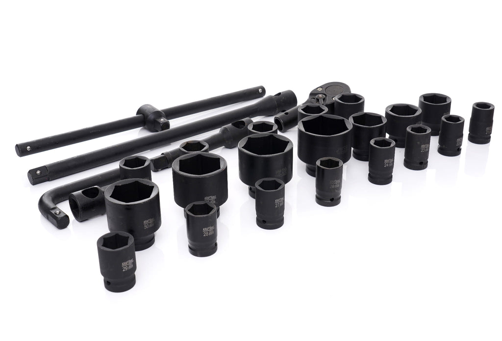 Trusa Tubulare Impact 26 Piese, 3/4 , 6 Puncte, Kraft&Dele KD11758