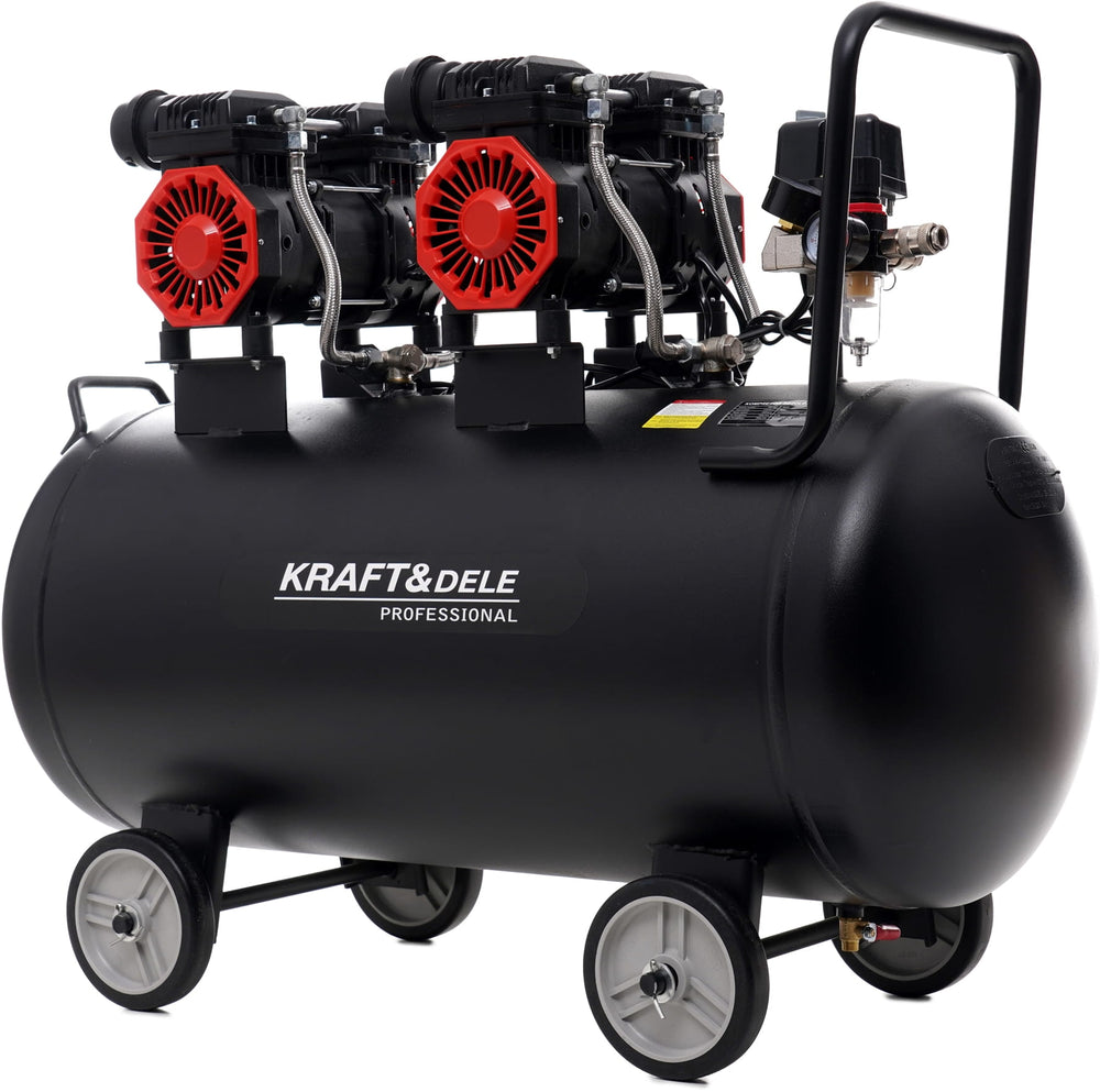 Compresor Aer Silentios fara Ulei 3000W 100L 8bar, Kraft&Dele KD1387