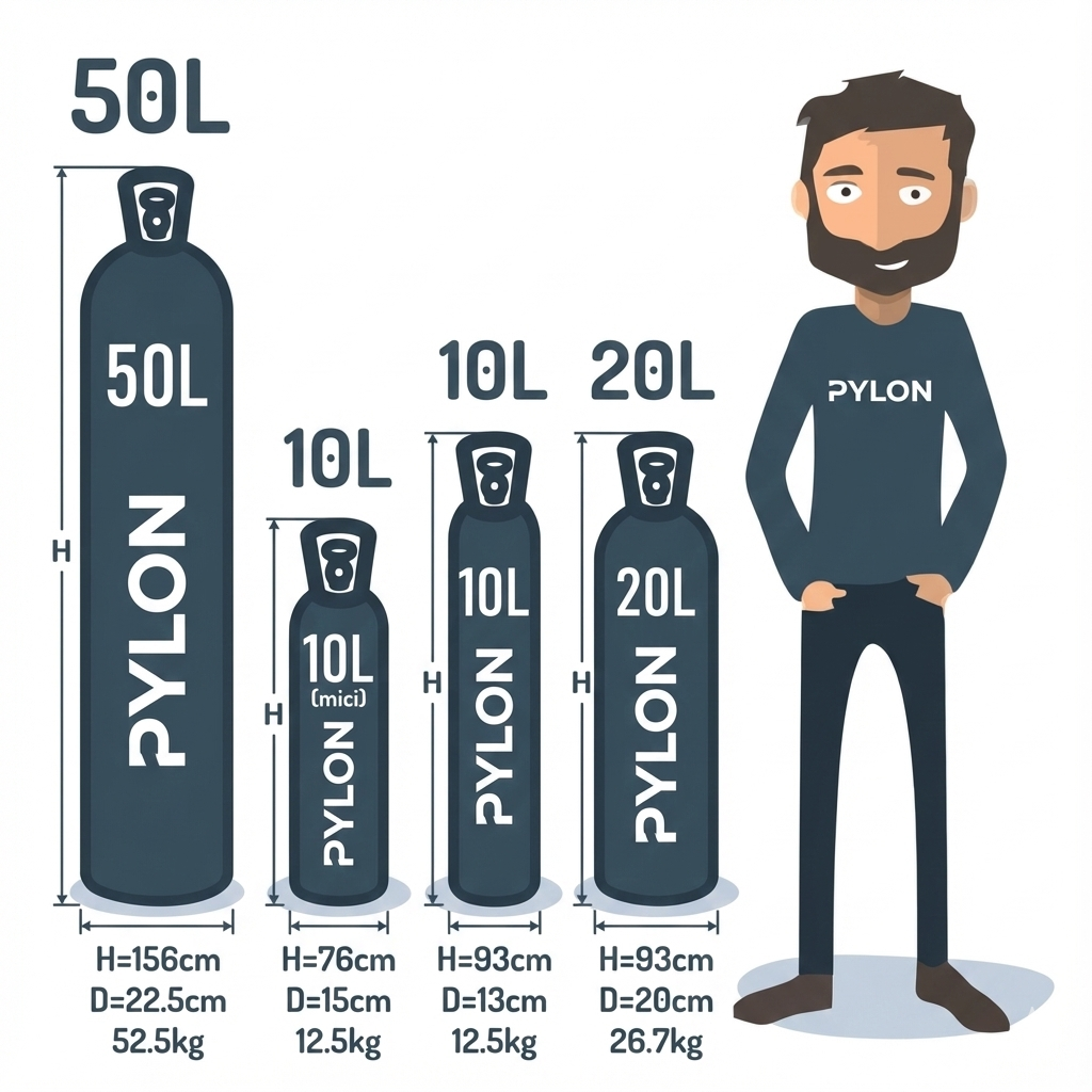Butelie Argon 10l 200bar , PYL122 - imaginea 4