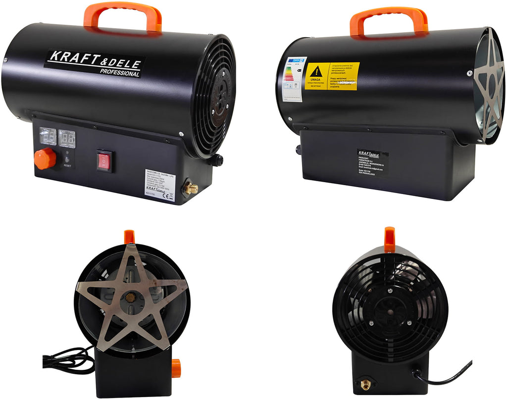 Tun de Caldura Gaz 25kW 230V 320m³/h 0.3bar, Kraft&Dele KD11700 - imaginea 10