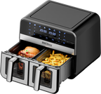 Air Fryer Doua Camere 2500W 4.5L + LCD, Kraft&Dele KD4179