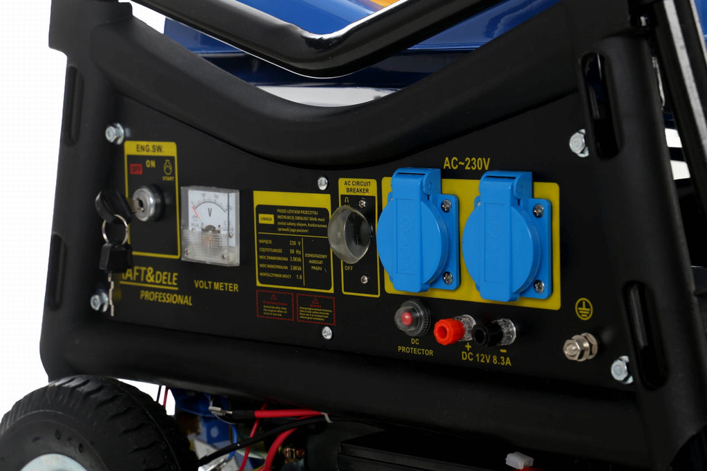 Generator Curent Electric Monofazat 3000W cu Pornire Electrica Motor Benzina, Kraft&Dele KD144