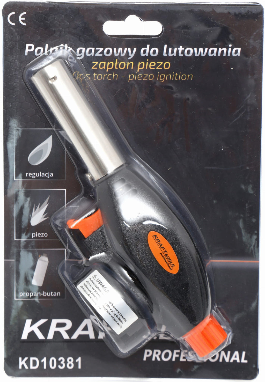 Arzator Gaz pentru Lipit cu Aprindere Piezo Reglabil, Kraft&Dele KD10381