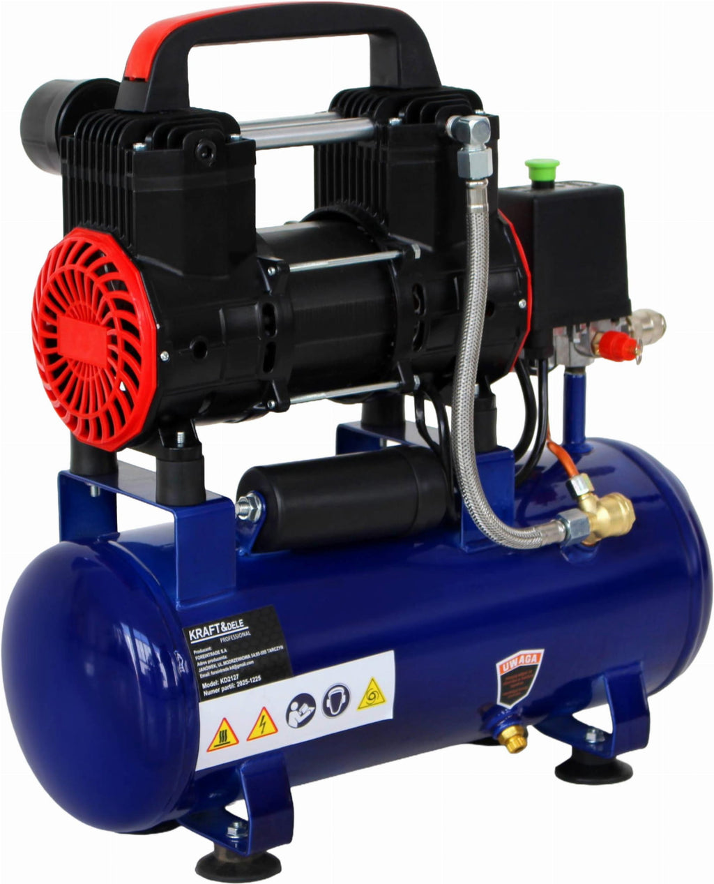Kompresor bezolejowy 9L 230V 1200W KD4090 4