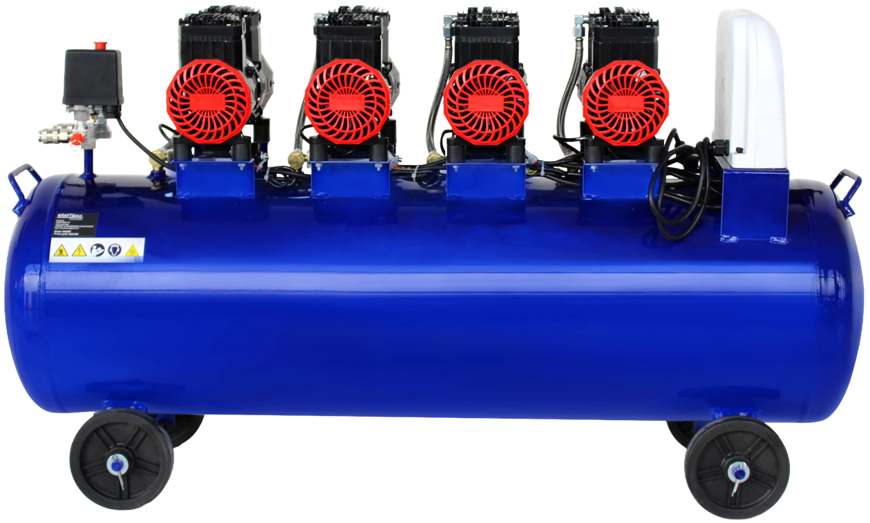 KOMPRESOR BEZOLEJOWY NIEBIESKI 120L 4 TŁOKI 230V 7kW KD4095 6