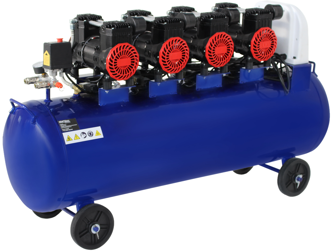 KOMPRESOR BEZOLEJOWY NIEBIESKI 120L 4 TŁOKI 230V 7kW KD4095 3