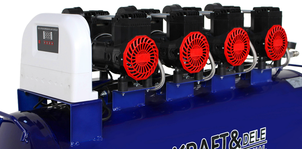 KOMPRESOR BEZOLEJOWY NIEBIESKI 120L 4 TŁOKI 230V 7kW KD4095 2
