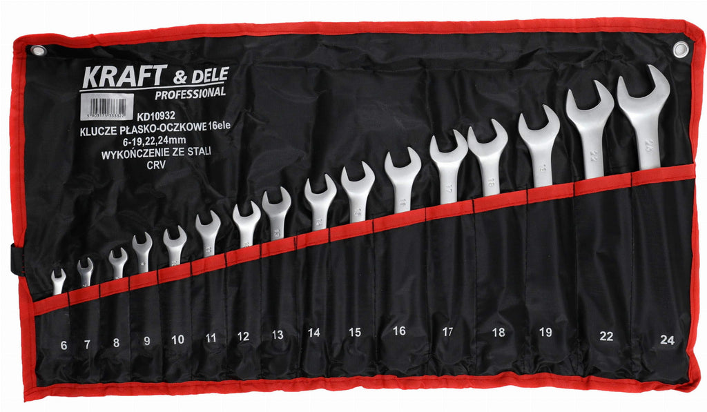 Set Chei Combinate 16 Piese 6-24 mm, Kraft&Dele KD10932
