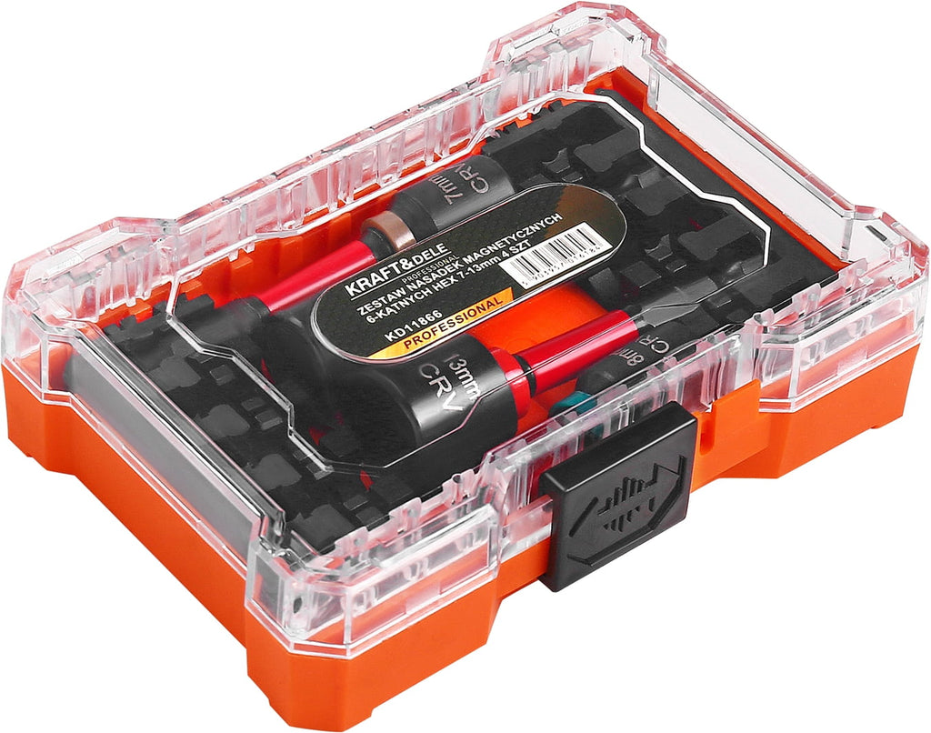 Set 4 Chei Tubulare Magnetice Hex 13, 10, 8, 7 mm, Prindere 1/4, Kraft&Dele KD11866 - imaginea 9