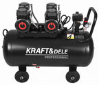 Compresor fara Ulei Silentios , 100L / 2200W X 2 ,528l/m, Kraft&Dele KD4083